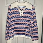 Free People x Find me Now Confetti Crochet Polo Sweater,XL XXL, runs like large Photo 3