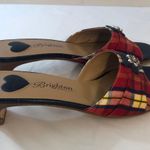 Brighton Vintage Women’s SZ 7 M Kitten Heels KATE Classic Plaid CROC Leathet Sandals Photo 11