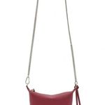 ALLSAINTS Evaline Tassle Crossbody bag In Winter Orchid Red include dust bag Photo 1