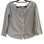 VETTA Women's Blue White‎ Stripe V Photo 0