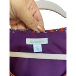 Garnet Hill  Bohemian Purple Floral V-neck 3/4‎ Sleeve lined pockets Dress Size 4 Photo 1