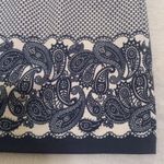 Lucy & Laurel Navy and White Paisley Pocket A-line Skirt Photo 4