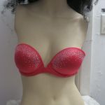 Victoria's Secret very sexy multi-way multioptions studded bling bra in red and silver size 32C. Photo 1