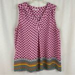 Violet+Claire Pink Mixed Print Boho Sleeveless Blouse Feminine Girly Gypsy Photo 7