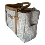 Calvin Klein Hudson Monogram Satchel Purse Desert Taupe Women's Shoulder Bag Photo 2