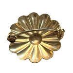 Vintage Silver Tone Pin Jacket Brooch Flower 1" across Floral Photo 2