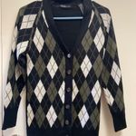 ASTR  argyle cardigan black womens size small‎ Photo 0