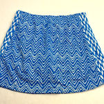 J. McLaughlin Active Golf Skort XS Blue White Catalina Cloth Pull-On *FLAWED Photo 0