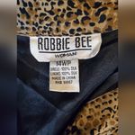 Robbie Bee Vintage  100% Silk   Brown Button-Up Maxi Dress SIZE:14WP ANIMAL PRINT Photo 1