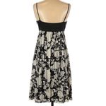 BCBGMAXAZRIA Black & White Floral Woven Silk Dress Size 4 Photo 1