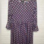 Bobeau Women's Geometric Print 3/4 Sleeve Babydoll Dress Size L Photo 10