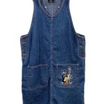 Vintage Y2K 90's Warner Brother Looney Tunes Embroidered Denim Dress Size Small Blue Photo 0