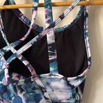 Gaiam XS Strappy Sports Bra Aquifer Shiva Willow Print‎ Moisture-Wicking Yoga Photo 7
