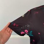 Callaway Golf Dress Opti Dri Women's Black Floral Short Sleeveless Sz L Photo 4