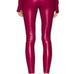 Commando Faux Leather Leggings in Raspberry X-Small Womens Vegan Pants Photo 1