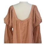 Free People  So Fresh Tunic Oversized Top Puff Sleeve Button Down Dress Sz M NEW Photo 9