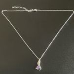 Purple crystal angel wing necklace Photo 6