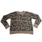 Rails  Crewneck Lana Leopard Print Sweater Size X-Small Boho Animal Cozy Neutral Photo 2