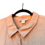 Coldwater Creek  Linen Blend Button Front Tunic Top Beige Plus Size 3X Pockets Photo 6