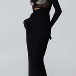 Rachel Gilbert Stephanie Hartley Embellished Corset Gown Black Size 10 US Photo 1