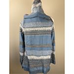 Lety & Me Sherpa Hooded Cardigan Sweater Size Small #2597SX NWT (P2) Blue Photo 3
