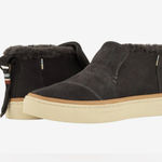 Toms Women's Paxton Mid Cut Slip-on Forged Iron Grey Suede Faux Fur Photo 2