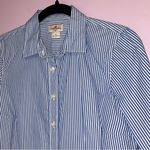 J.Crew Haberdashery Button Up Top Women S Pinstripe Preppy Office Academia Photo 2