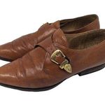1980s Vintage Proposta Italian Leather Loafers with Western Buckle Brown Size 37 Photo 0