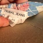 Tribal Jeans Floral Smocked Maxi Dress Women’s size small Blue Photo 3