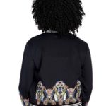 Mod X embellished embroidered boho style bomber full zip jacket black size XL Photo 7