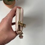 Bebe Y2K Pink Clutch Wristlet Wallet Faux Leather Logo Embossed Zip Preppy Glam Photo 3