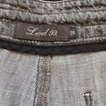 Level 99 Anthropologie Shorts Gray Linen Button Front Pockets Women's Size 26 Photo 4