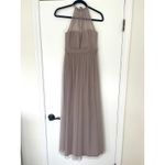 Amsale Aliki G98U Tulle Maxi Dress Formal Evening Gown Party Bridesmaid Size 2 Tan Photo 1