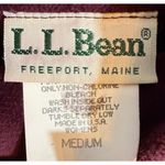 Vintage L.L. Bean Velour Tracksuit M Burgundy Mock Neck Sweater Pants Set USA Red Size M Photo 8