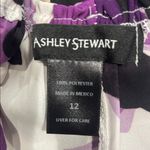 Ashley Stewart  Violet and Black Floral Blouse Photo 3