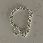 Super Cute Lightweight Bracelet With Heart Clasp Silver Photo 1