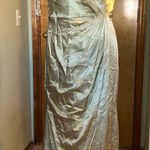 NWOT light green satin sleeveless Mother of the Bride dress wrap around size 14 Photo 0
