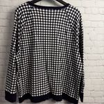 Draper James  preppy navy blue gingham ladies sweatshirt cotton size 3X plus chic Photo 3