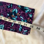 LuLaRoe  Purple and Green Floral Leggings Photo 3