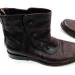 Frye  Women's Phillip Military Zip Boot Dark Brown Leather Size 37 Photo 2