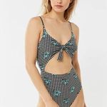 Urban Outfitters Out From Under Textured Tie-Front One-Piece Swimsuit M Photo 0