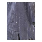 Steve Madden  Women's M Imaan Blazer Navy Blue Pinstripe Office Contemporary New Photo 3