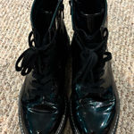 Kohl's Black Patent Combat Boots Size 9.5 Photo 0