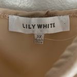 Lily White NWT  Satin Bedazzled Fringe Crop Top sz 3X Photo 3