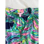 Lilly Pulitzer  Elsa Top 100% Silk Long Sleeve Split Neck Blouse Blue Siz… Photo 8