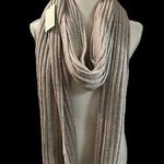 A New Day Unisex Ribbed Knit Oatmeal Multicolor Specks Scarf One Size NWT Photo 0