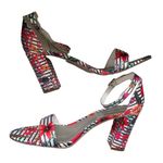 Worthington NWOT Floral Heels Ankle‎ Strap Open Toes Size 9.5 Photo 3