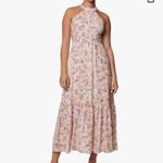 Laundry by Shelli Segal  Women's Halter Neck Midi Dress with Tiered Skirt Size 8 Photo 1