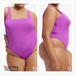 Good American  Modern Tank Scuba Bodysuit Poo Thistle Purple Photo 1