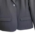 Charter Club  Petite black cropped one button pocket blazer stretch 8P Photo 4